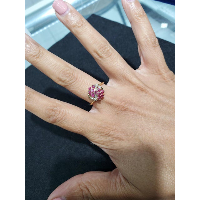 ♥ Product Summary ♥ Main Stone: Ruby & Diamonds Band Material: 14k Yellow Gold Stone Cut: Round