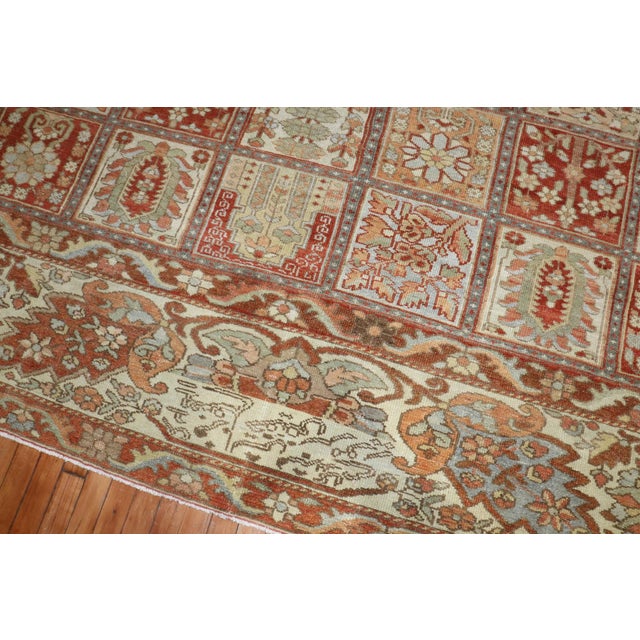 Early 20th Century Square Garden Box Persian Bakhtiari Rug - 13'1" x 15'2" For Sale In New York - Image 6 of 12