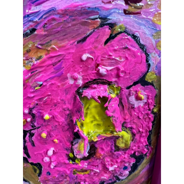 Paint Abstract Acrylic and Mixed-Media Painting on Canvas "Donut" by Serg Graff For Sale - Image 7 of 11