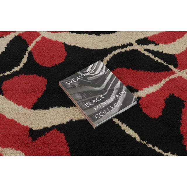 Red Vintage Mid-Century Modern Wool Rug by Rug & Kilim, France, 1950–1959 For Sale - Image 8 of 8