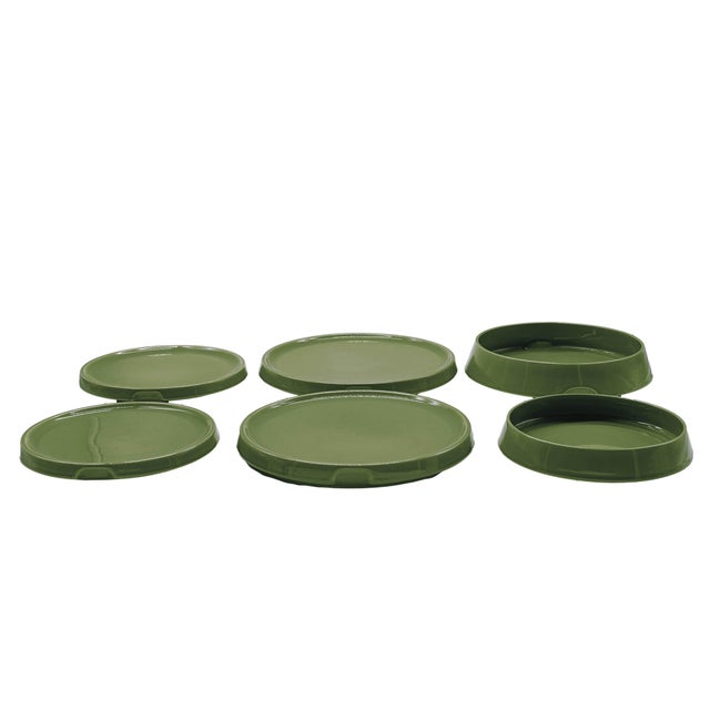 Stackable Cone Plates by Pierre Cardin for Franco Pozzi, Italy, 1970s, Set of 6 For Sale - Image 6 of 8