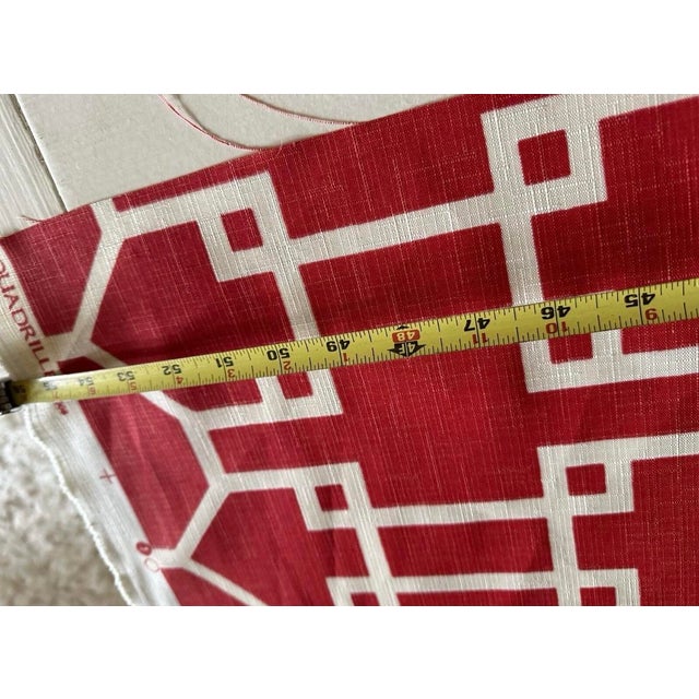 Red Quadrille Red Brighton Reverse 300426f Fabric Gorgeous 5 Yards For Sale - Image 8 of 9