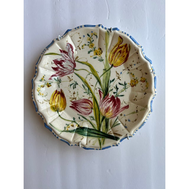 Colorful Italian Botanical Wall Plates For Sale In Raleigh - Image 6 of 9
