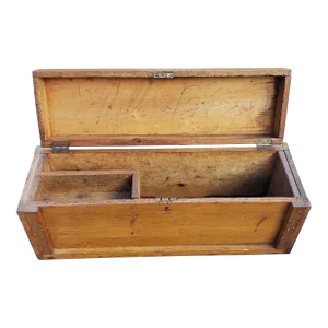 Early 20th Century American Primitive Wooden Tool Box