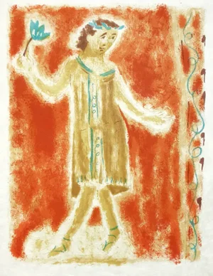 1962 Jules Cavailles Original Lithograph, Untitled 3
