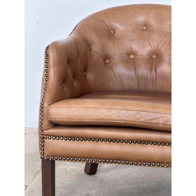 Mid-Century Modern Danish Leather Club Chairs from Wiels Møbler, 1985, Set of 2 For Sale - Image 6 of 11