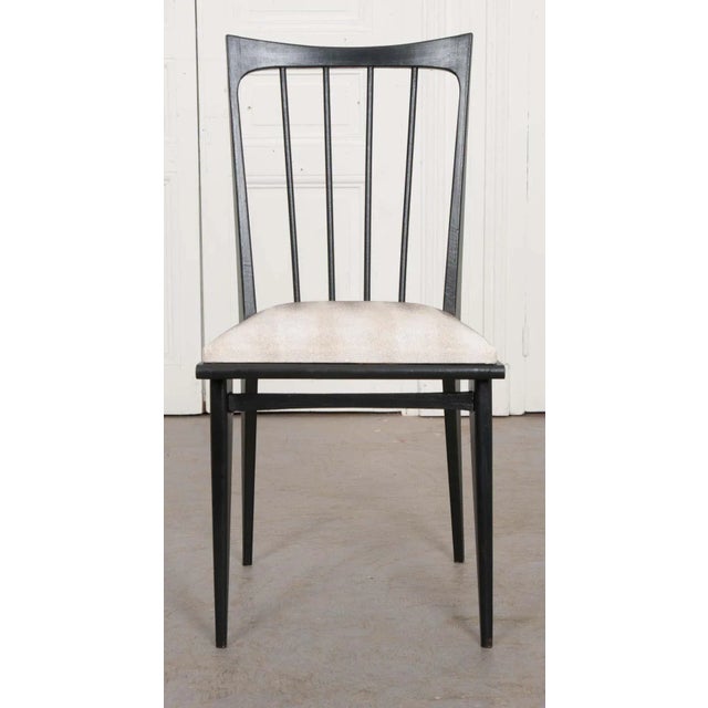 French Mid-Century Ebonized Dining Chairs - Set of 6 For Sale - Image 10 of 13