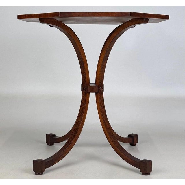 Antique 20th Century Figured Burr Walnut Octagonal Side Table For Sale - Image 3 of 8