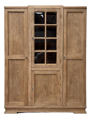 Large Art Deco Oak Wardrobe, 1940s
