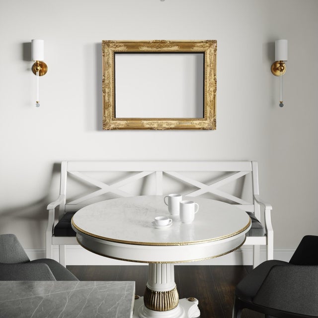 20th Century Italian Lacquered and Gilded Frame, 1950s For Sale - Image 13 of 16