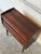 Small Rosewood 3-Drawer Dresser With Sculpted Handle Pulls Danish Mid-Century Modern 1960s For Sale - Image 4 of 11