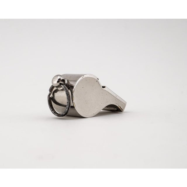 Black German Metal Whistle with Wooden Pea Leather Cord and Metal Chain, 1940s, Set of 3 For Sale - Image 8 of 18