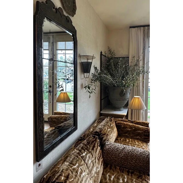 Chinoiserie Antique Late 19th Century Japanned Mirror For Sale - Image 3 of 13