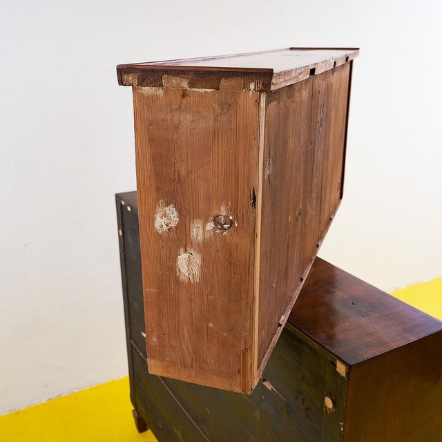 Antique Folding Chest of Drawers with Inlaid Decorations For Sale - Image 14 of 18