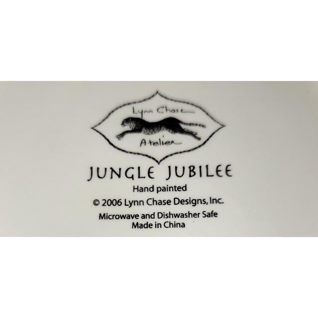 Ceramic Lynn Chase Jungle Jubilee Dessert Plates, Set of 6 For Sale - Image 7 of 8
