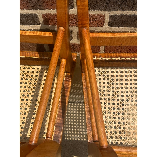 Pair of New York Curly Maple Klismos Chairs, Circa 1860. For Sale - Image 11 of 14