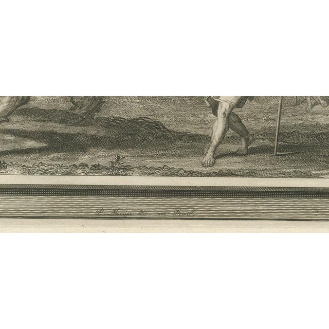 18th Century Pieter Mortier, Samuel Anoints David and David Slays Goliath, 1700, Engraving For Sale - Image 5 of 12