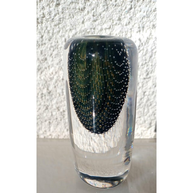 Glass Swedish Miniature Art Glass Kraka Vase by Sven Palmqvist for Orrefors, 1950s For Sale - Image 7 of 12