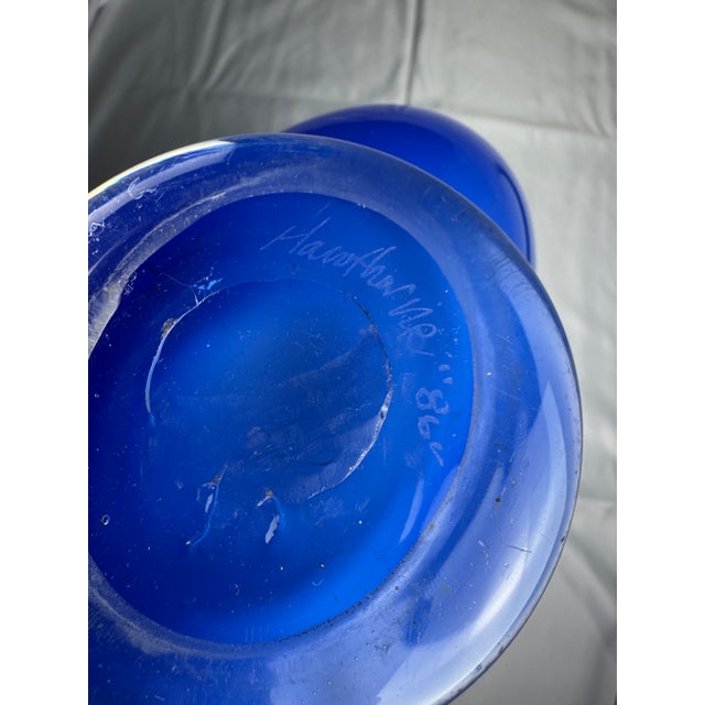 Large Chris Hawthorne Signed Studio Art Glass Vessel - 16" For Sale - Image 4 of 5