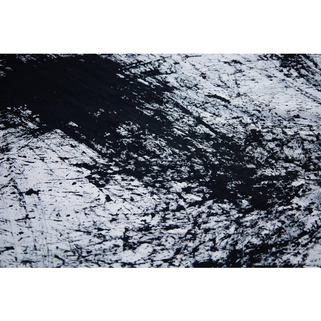 Large Abstract Painting "Movement in Black and White 1" by Simon Findlay For Sale - Image 12 of 13