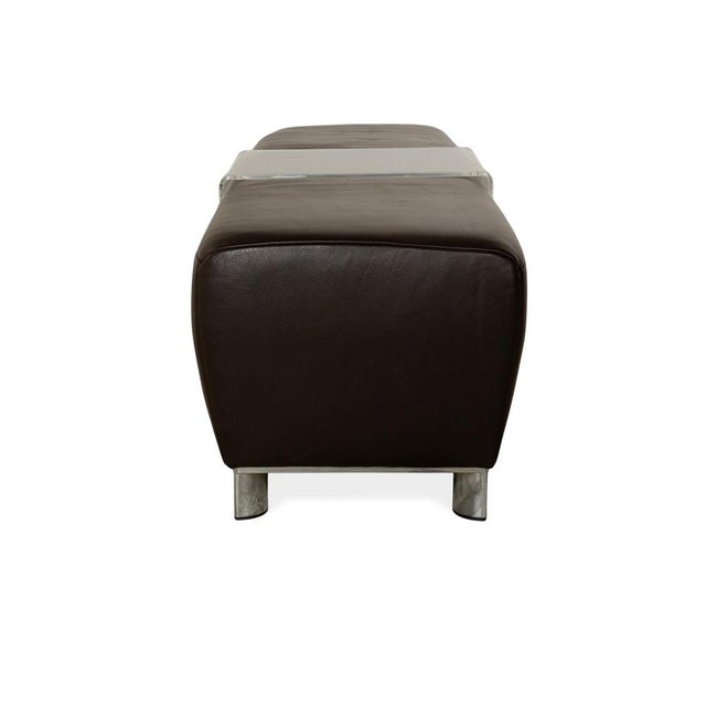 Leather Stool in Brown from Koinor Volare For Sale - Image 14 of 16