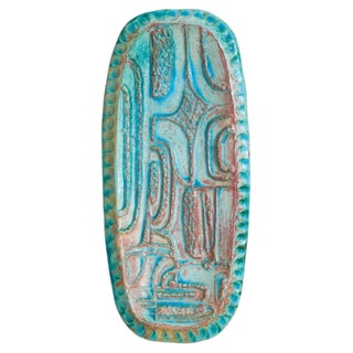 Italian Ceramic Wall Plaque by Leandro Lega, Faenza, 1960s For Sale