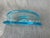 1970s Vintage Folded Blue Art Glass Napkin Holder For Sale - Image 5 of 12