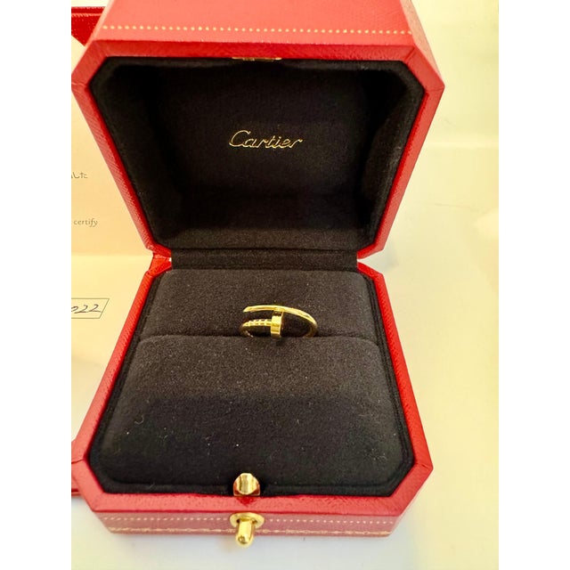 Cartier Just Ankle Nail Ring SYZ313 18k Yellow Gold AU750 AUTHENTIC Cert For Sale - Image 13 of 18