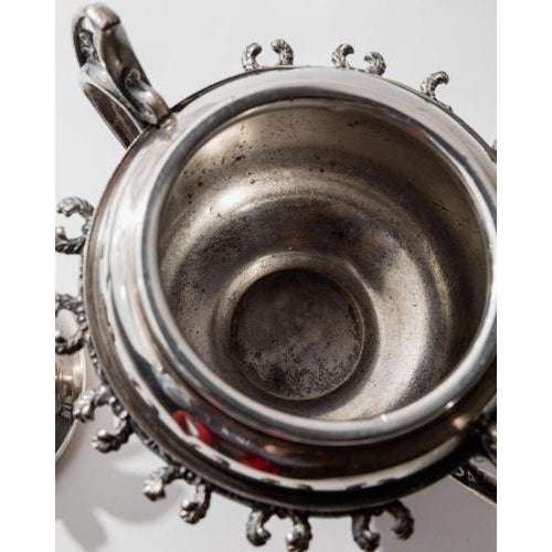 Vintage Silver Plated Footed Bowl with Lid from Warren Rogers, 1930s For Sale - Image 5 of 11