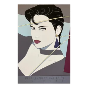 Vintage Patrick Nagel 'Commemorative #11' Serigraph Print