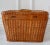 Tony Duquette Vintage Asian Large Wicker Picnic Lidded Basket With Handles For Sale - Image 4 of 13
