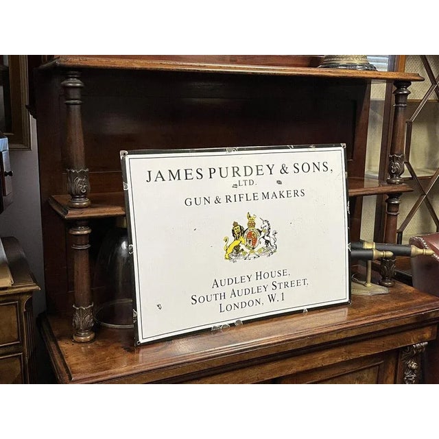 Enamel Sign from James Purdey & Sons For Sale - Image 3 of 13