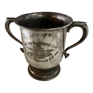 Vintage English Silverplate Trophy Cup “For the Most Promising Boy of the War “. For Sale
