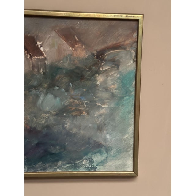 Kai Nielsen, Afton, 1960s, Oil Painting on Panel, Framed For Sale - Image 6 of 18