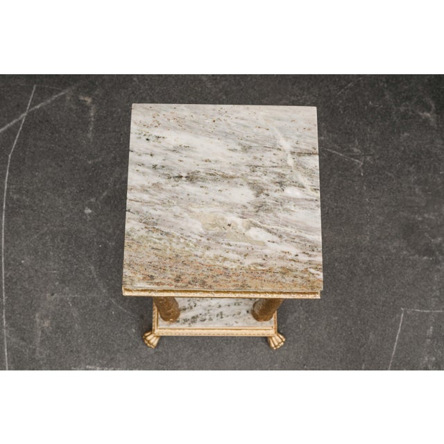 Antique-Style Flower Pedestal with Marble For Sale - Image 10 of 18