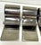 A set of six vintage silver napkin clip holders. Each napkin holder has a name engraved on them. The first is DAD, the...