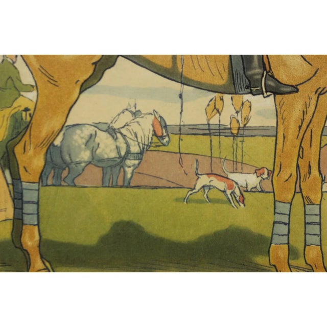 Paper "Hand-Colour C1905 'Hunt Meet' Print by Maurice Taquoy" For Sale - Image 7 of 7
