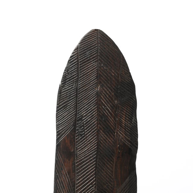 Mid-Century Modern Mid-Century Carved Female Bust in Ebony Hardwood W/ Herringbone Pattern For Sale - Image 3 of 12