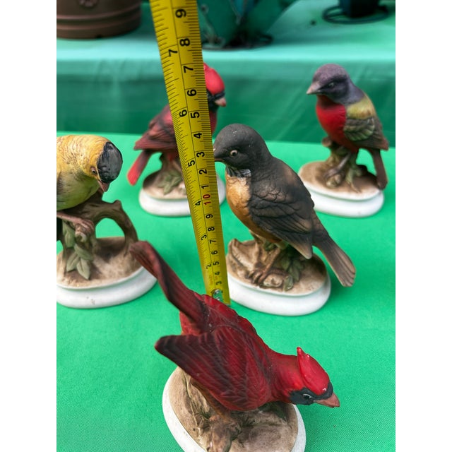 1970s Collection of Vintage Ceramic Bird Figurines- Set of 6 For Sale - Image 5 of 9