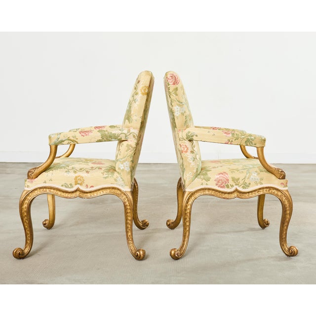 Light Yellow Set of Twelve Rose Tarlow Gold Leaf Kent Dining Chairs For Sale - Image 8 of 18