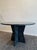 Black Vintage 1980s Postmodern Black Blue Night Granite Dining Entry Table For Sale - Image 8 of 10