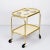 Unique mid-century golden aluminium and formica vintage cart. This fantastic item was produced in Italy during the 1950s....