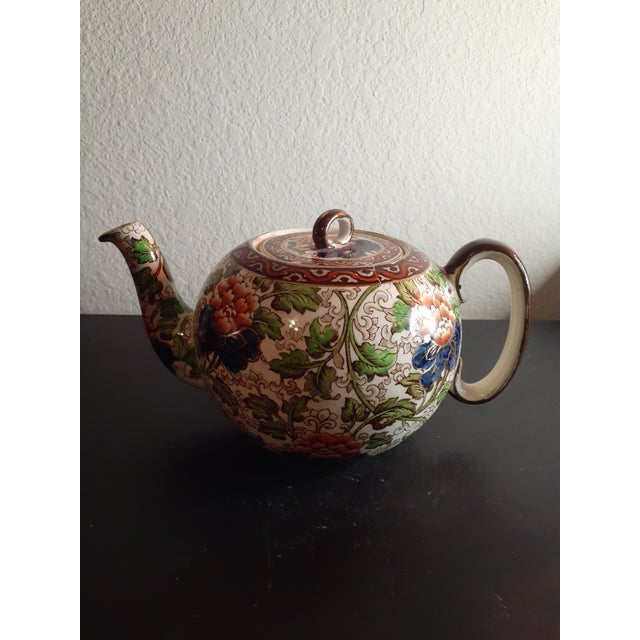 Vintage Royal Doulton Chintz Pattern Tea Pot, England For Sale - Image 4 of 8