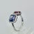 1980s 1980s 18k Blue and Pink Sapphire Diamond 3.28 Carats Ring Size 6.5 For Sale - Image 5 of 9