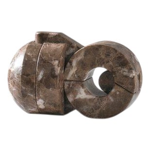 Andrea Cascella, Abstract Interlocking Premesse Sculpture, Marble For Sale