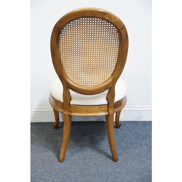 White of Mebane Country French Provincial Caned Round Back Dining Side Chair For Sale In Kansas City - Image 6 of 7
