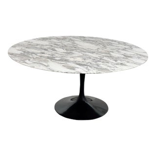 Eero Saarinen for Knoll Studio Arabescato Marble Dining Table, 60 Inch For Sale