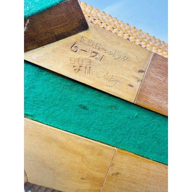 Brown Antique Tramp Art Box For Sale - Image 8 of 11