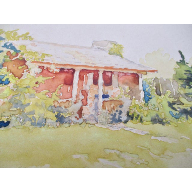 A splendid watercolor of a landscape painted in small watercolor drops and dashes of a great color palette. Bright,...