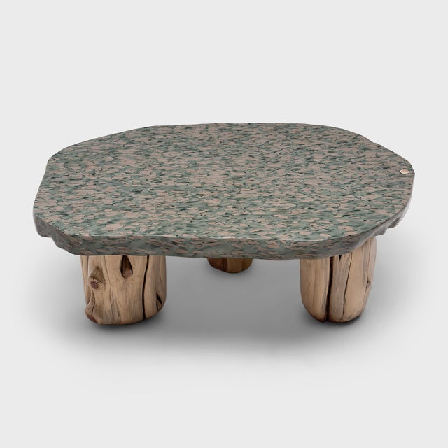 Contemporary Loggia Meditation Stone Table For Sale - Image 3 of 6